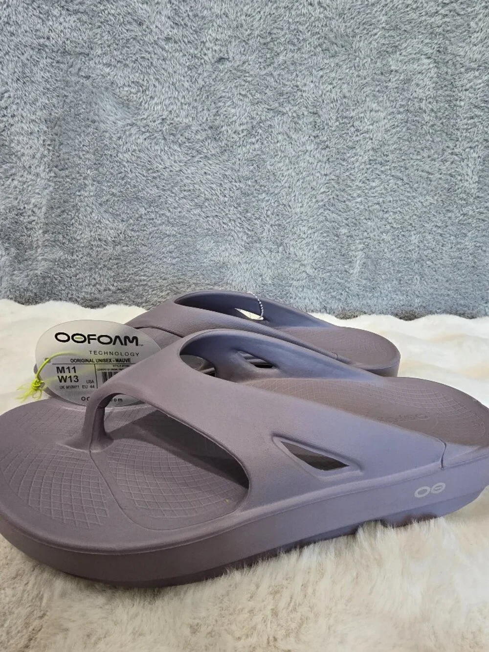 Oofos Ooriginal Unisex Recovery Thong Sandle Mauve Men's 11 Women's 13 NEW